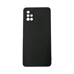 Funda de Silicona con Marco de Cámara para Samsung Galaxy A71 Negro Funda de Silicona con Marco de Cámara para Samsung Galaxy A71 Negro